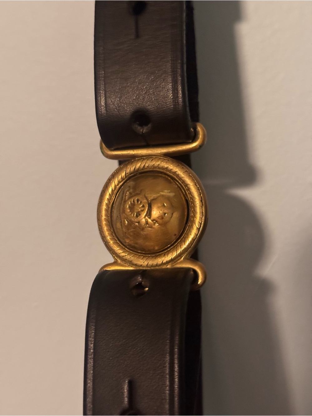 Vintage Regent Genuine English Saddle Hide Black Belt Style 1013 Size 30/75